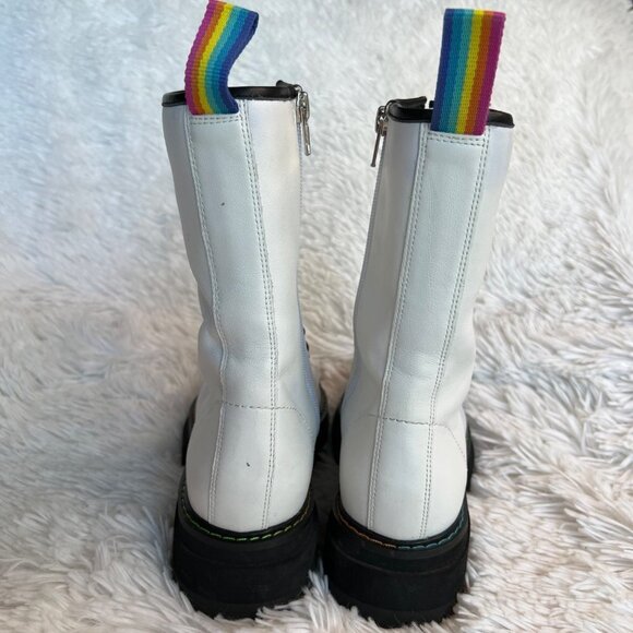 Kurt Geiger London Women's Birdie Lace White Boots Size 6 - Picture 4 of 10